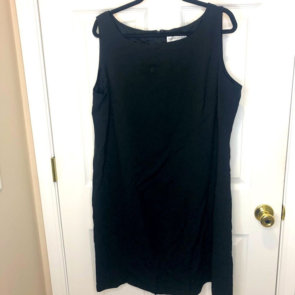 Bloomingdale’s little black sheath dress, size 18